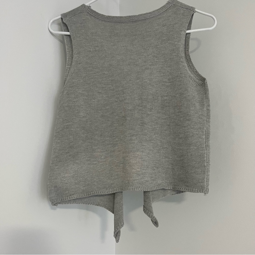 Grey Knit Pinned-Open Tank - Picture 3 of 3